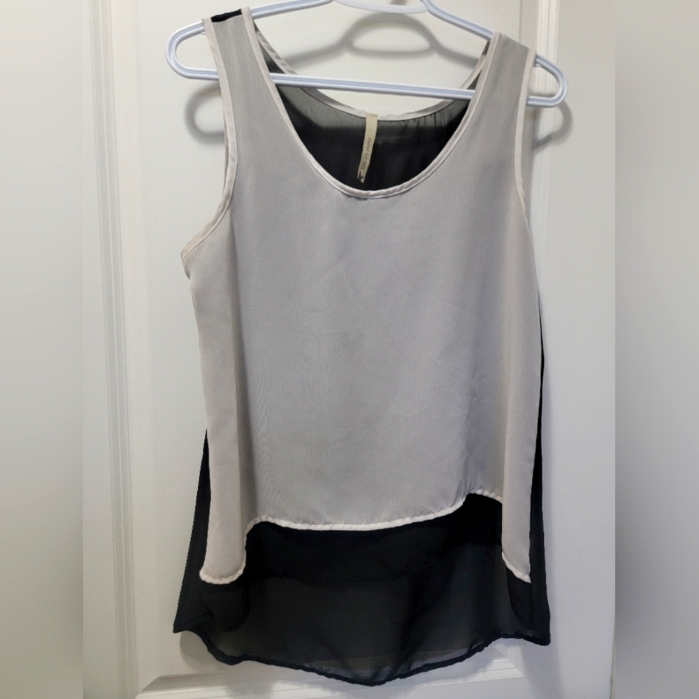 Paper Crane Hi-low Front Sheer Tank Medium
